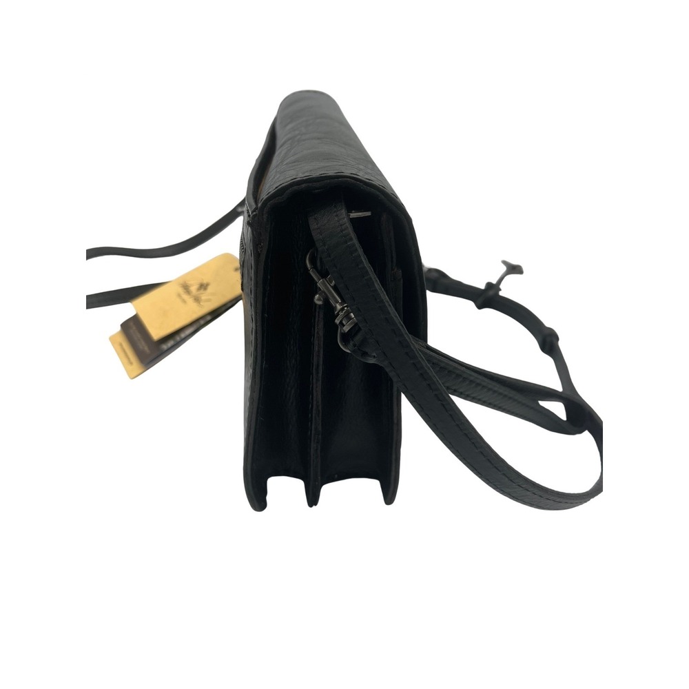 Patricia Nash Lanza Crossbody Organizer Black Italian Leather Convert Bag KD34Y7